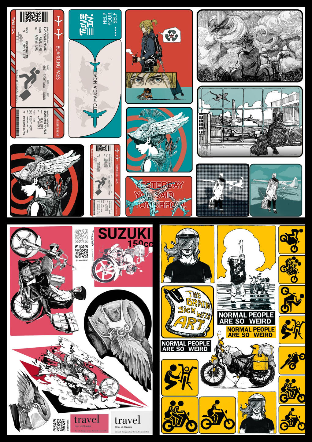 Trip (20$/1500 ₽) 3 stickerset а5
